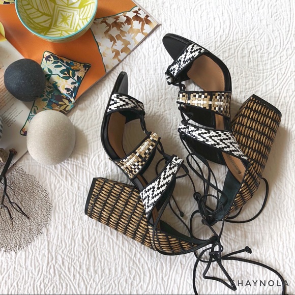 Anthropologie Shoes - Shutz for Anthropologie Evanuza Woven Heel Sandal